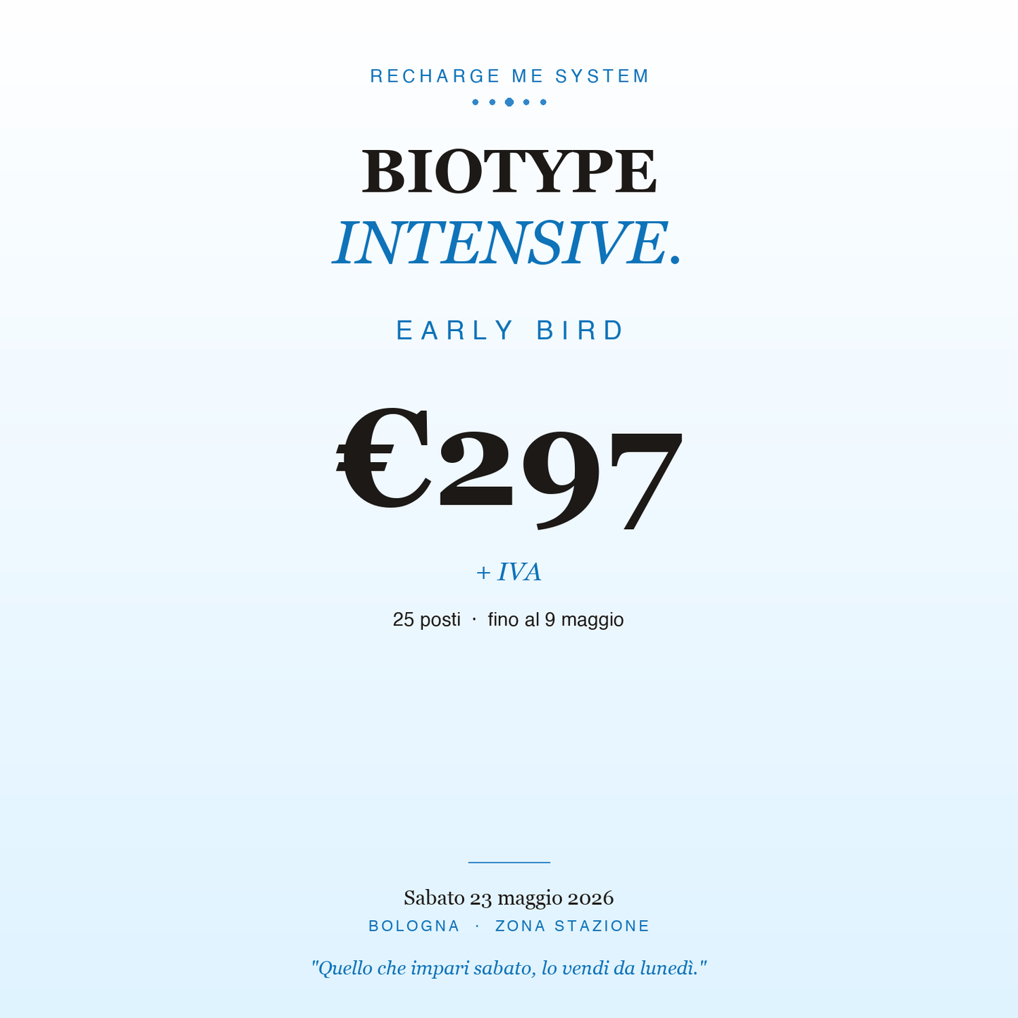 Biotype Intensive · Early Bird