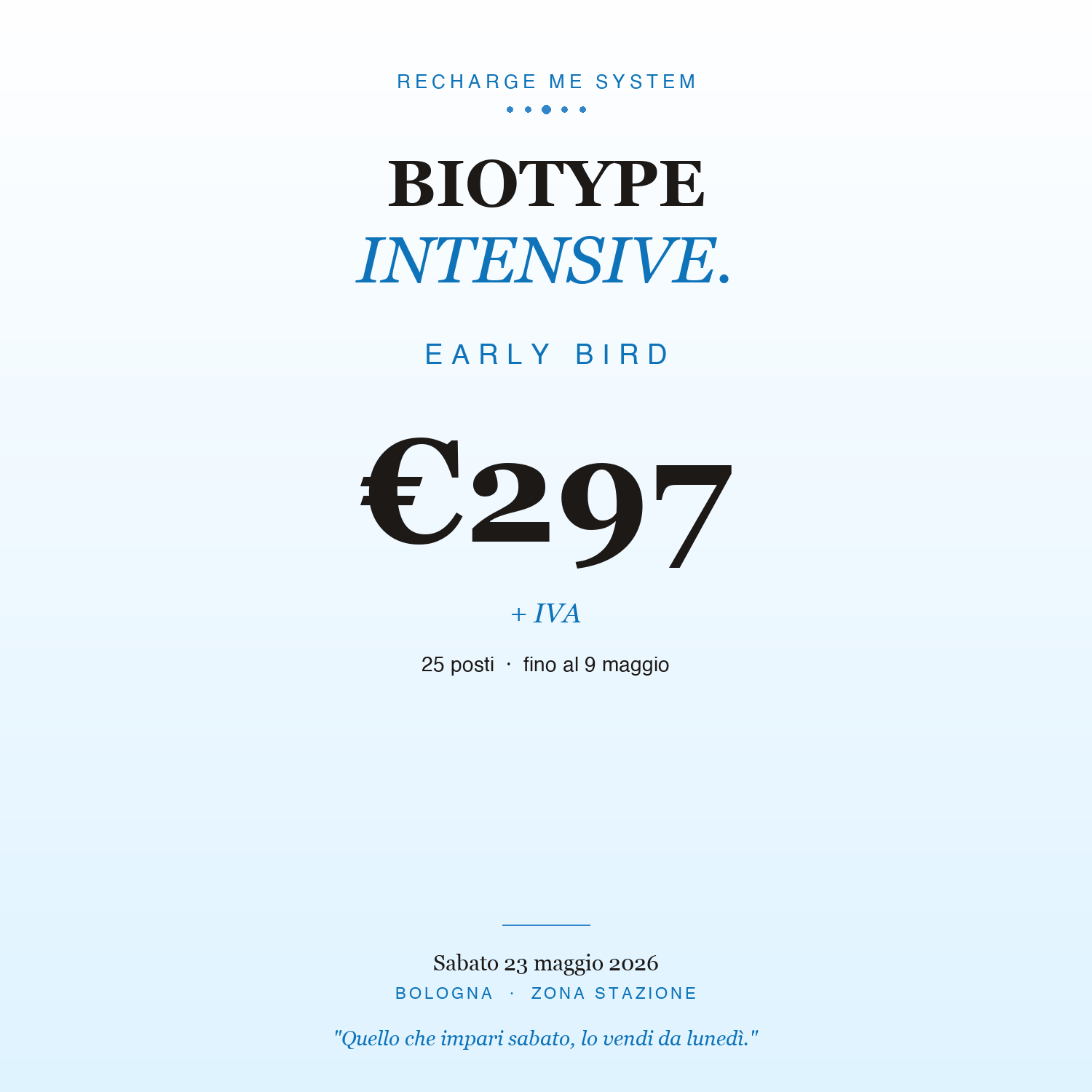 Biotype Intensive · Early Bird